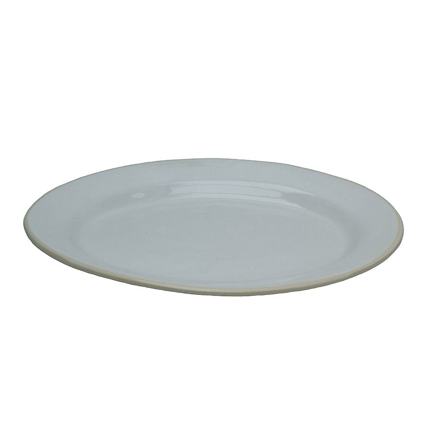 Grayshott Soho Vitrified Stoneware White Large Rimmed Oval Platter 38x30cm