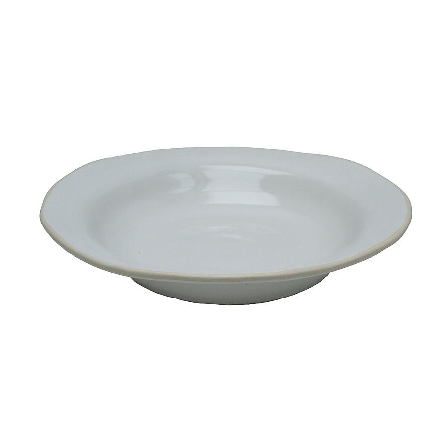 Grayshott Soho Vitrified Stoneware White Organic Round Large Pasta Bowl 31.5cm