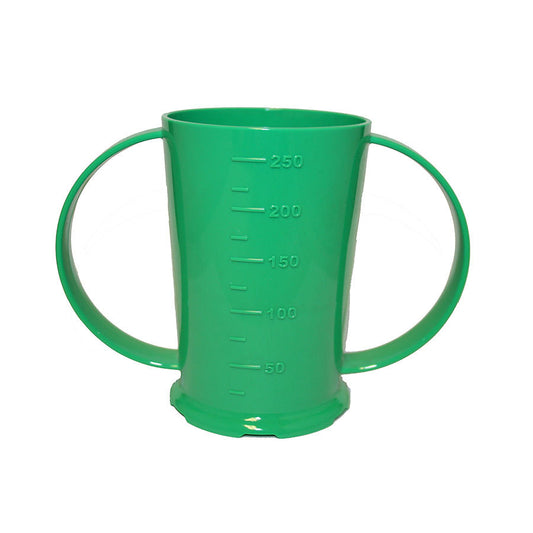 Harfield Polycarbonate Emerald Green 2 Handled Graduated Beaker 6.8x10cm 200ml Pack of 6