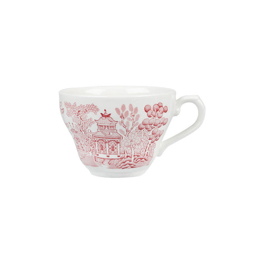 Churchill Vintage Prints Vitrified Porcelain Cranberry Willow Georgian Teacup 7oz Pack of 12