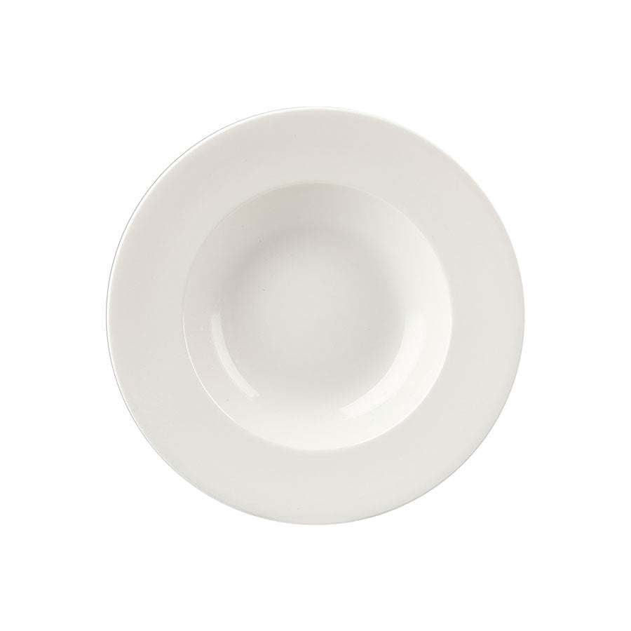 Churchill Profile Vitrified Porcelain White Round Wide Rim Bowl 28cm 46.9cl 16.5oz Pack of 12