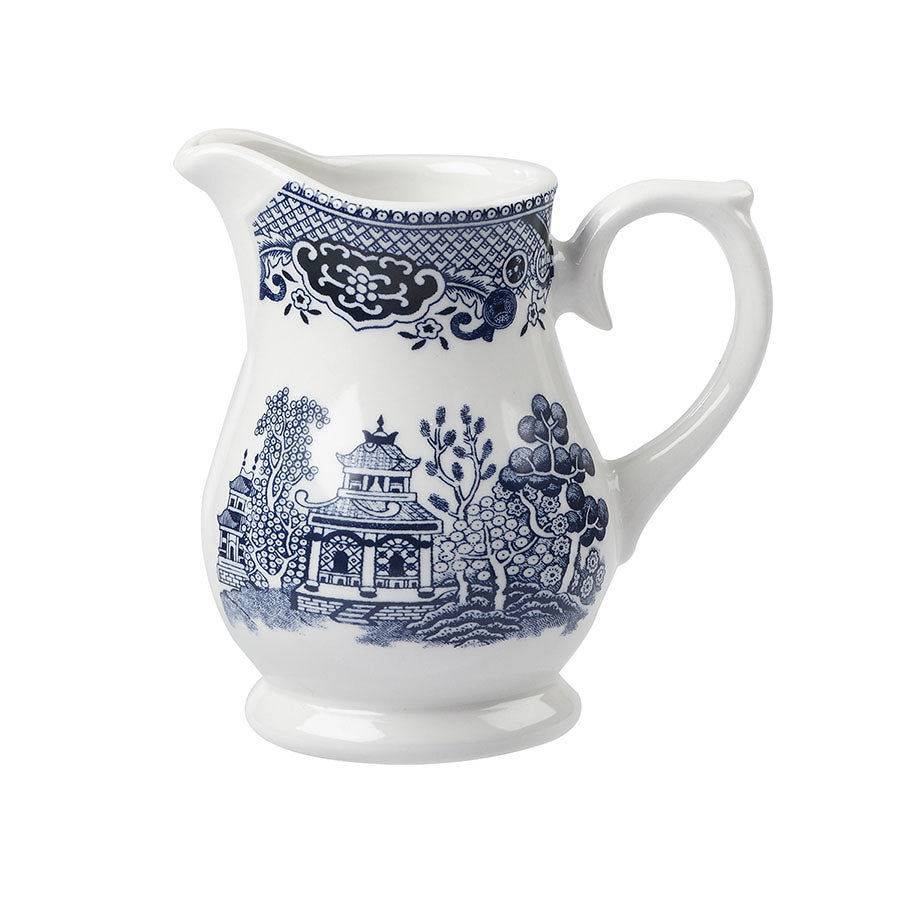 Churchill Vintage Prints Vitrified Porcelain Blue Willow Sandringham Jug 14cl 4.9oz Pack of 4