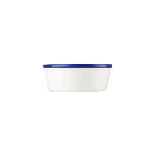 Churchill Retro Blue Vitrified Porcelain White Round Small Ramekin 7cm 9cl 3.2oz Pack of 24