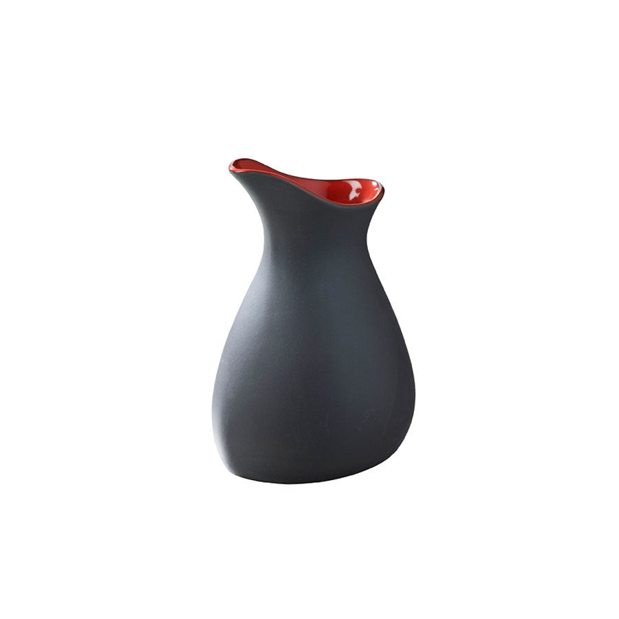 Revol Likid & Solid Porcelain Black & Red Pouring Jug 13x8cm 25cl Pack of 4