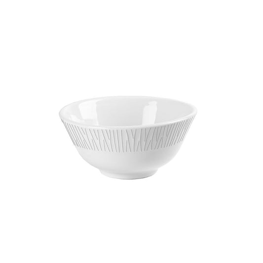 Churchill Bamboo Vitrified Porcelain White Rice Bowl 11.5cm 4 1/2 Inch 28cl 10oz Pack of 12