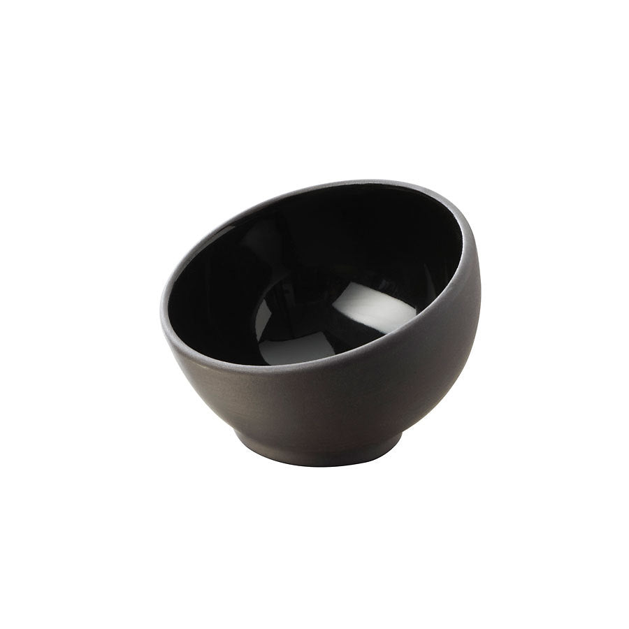 Revol Likid & Solid Ceramic Black Round Mise En Bouche Bowl 4cl Pack of 6