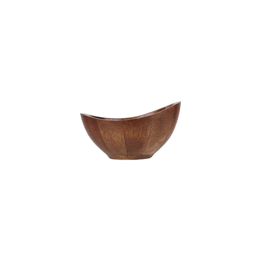 Churchill Moonstone Buffet Brown Acacia Oval Bowl 14x13.5x7cm 30cl 10.6oz Pack of 4