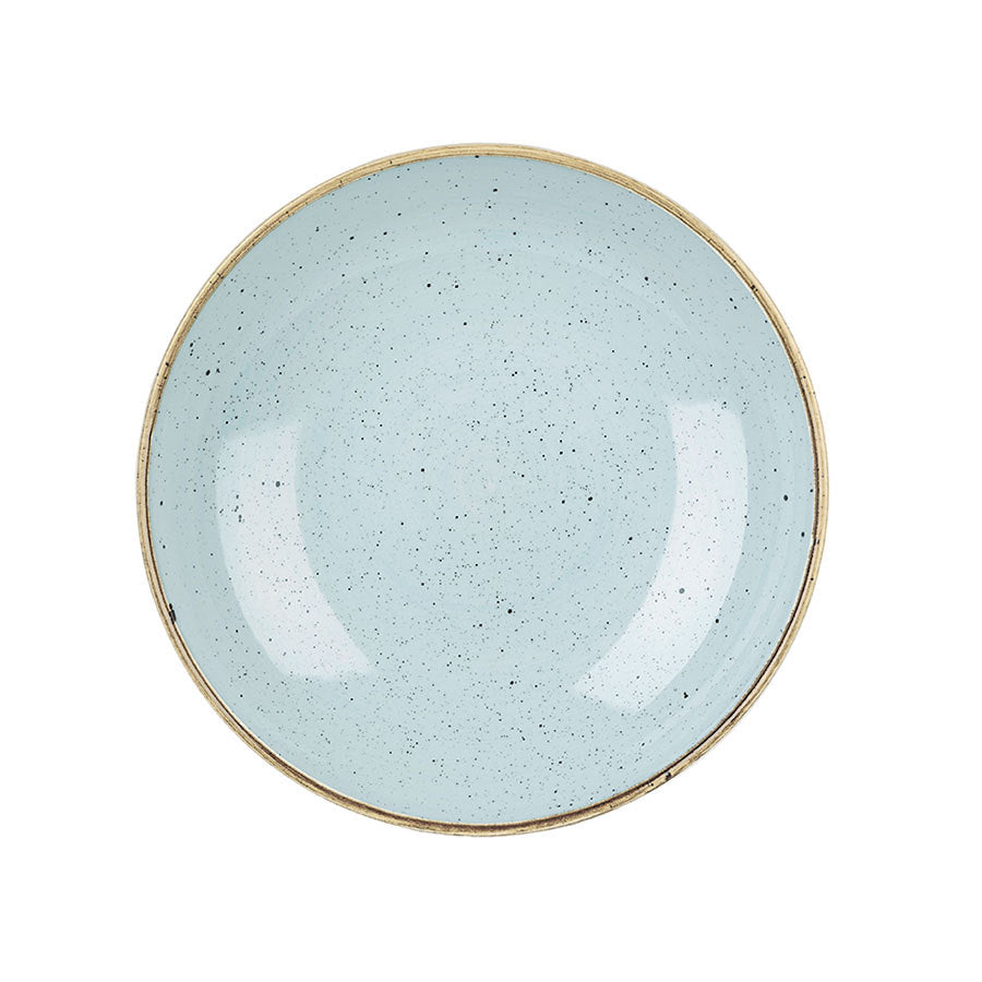 Churchill Stonecast Vitrified Porcelain Duck Egg Blue Round Coupe Bowl 24.8cm 113.6cl 40oz Pack of 12