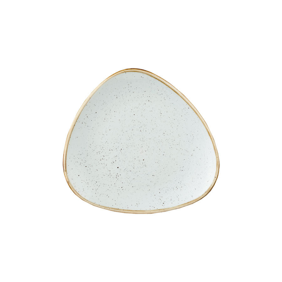 Churchill Stonecast Vitrified Porcelain Duck Egg Blue Triangular Plate 26.5cm Pack of 12