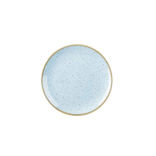 Churchill Stonecast Vitrified Porcelain Duck Egg Blue Round Coupe Plate 16.5cm Pack of 12