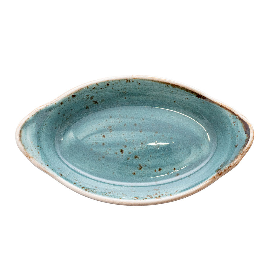 Steelite Craft Vitrified Porcelain Blue Oval Dish Eared 11x20cm 18.5cl Pack of 24