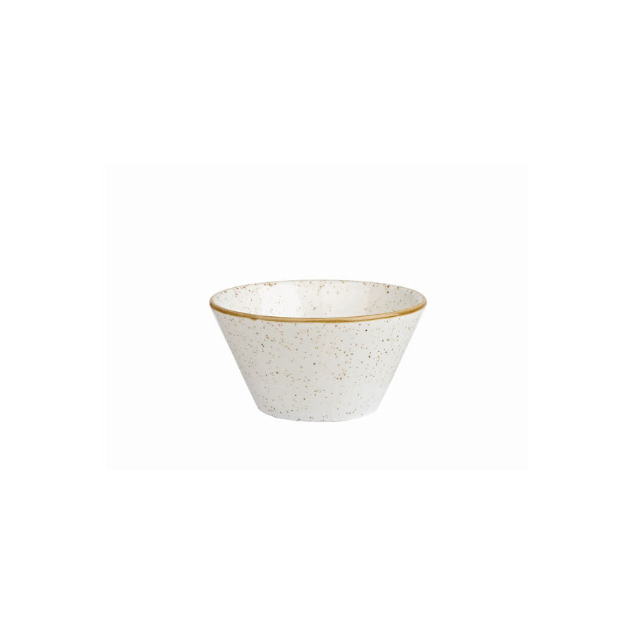 Churchill Stonecast Vitrified Porcelain Barley White Round Zest Snack Bowl 12.1x6.5cm 12oz Pack of 12