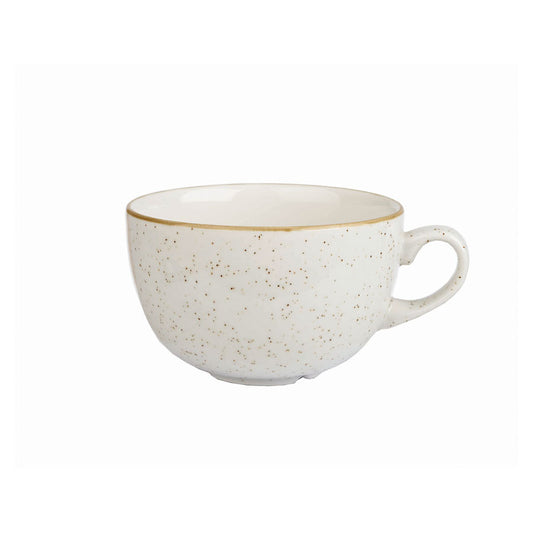 Churchill Stonecast Vitrified Porcelain Barley White Cappuccino Cup 50cl 17.6oz Pack of 6