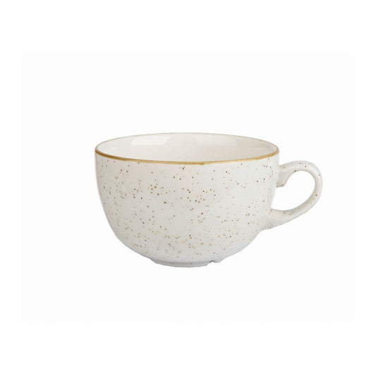 Churchill Stonecast Vitrified Porcelain Barley White Cappuccino Cup 46cl 16oz Pack of 6