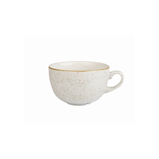 Churchill Stonecast Vitrified Porcelain Barley White Cappuccino Cup 22.7cl 8oz Pack of 12