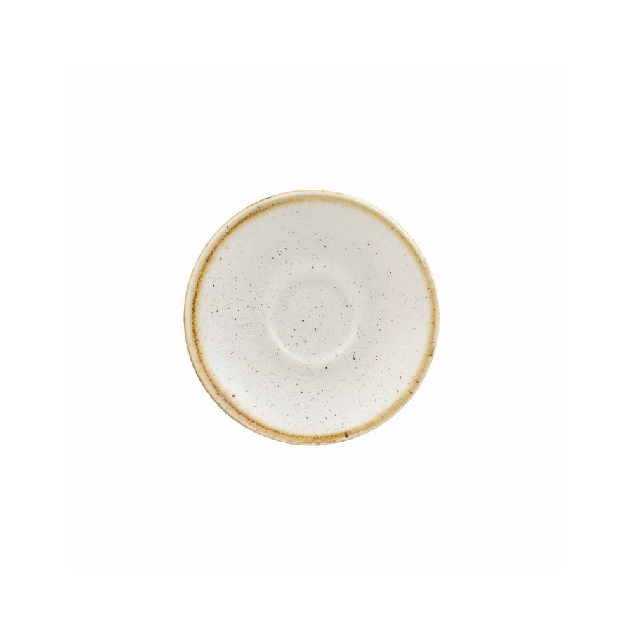 Churchill Stonecast Vitrified Porcelain Barley White Round Espresso Saucer 11.8cm Pack of 12