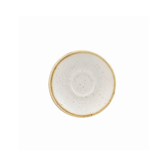 Churchill Stonecast Vitrified Porcelain Barley White Round Espresso Saucer 11.8cm Pack of 12