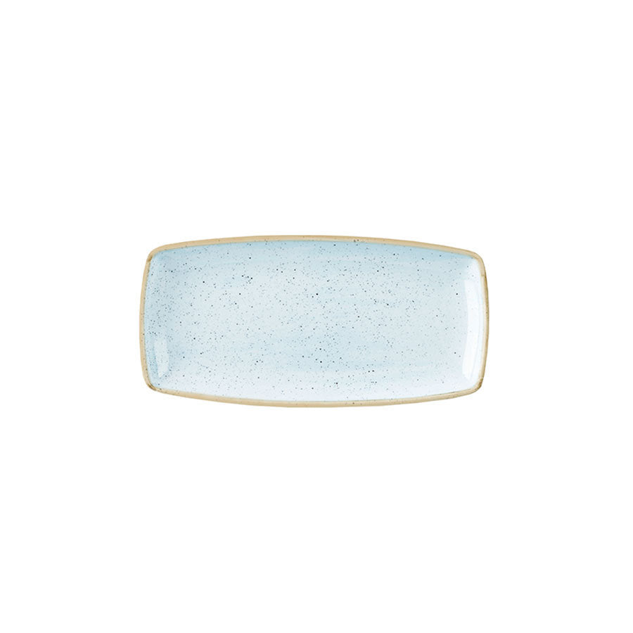 Churchill Stonecast Vitrified Porcelain Duck Egg Blue Oblong Plate 29.5x14cm Pack of 12