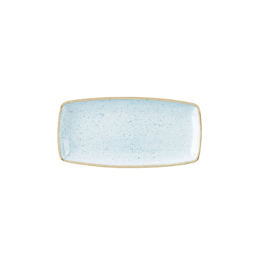 Churchill Stonecast Vitrified Porcelain Duck Egg Blue Oblong Plate 29.5x14cm Pack of 12