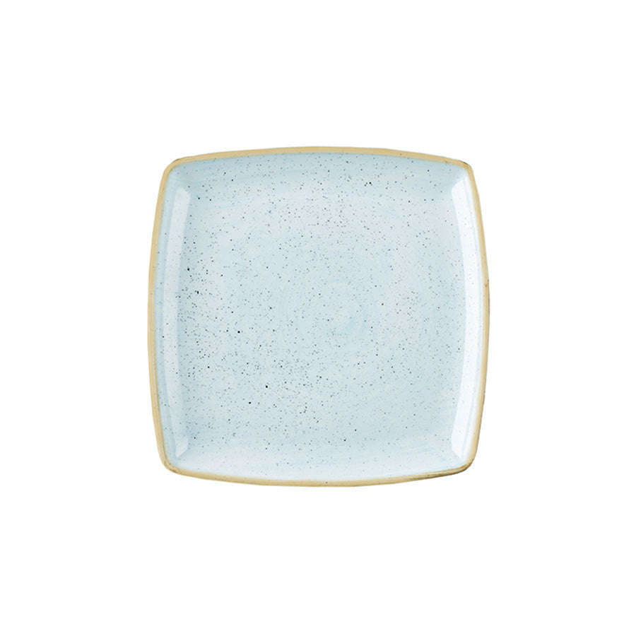 Churchill Stonecast Vitrified Porcelain Duck Egg Blue Deep Square Plate 26.8cm Pack of 6