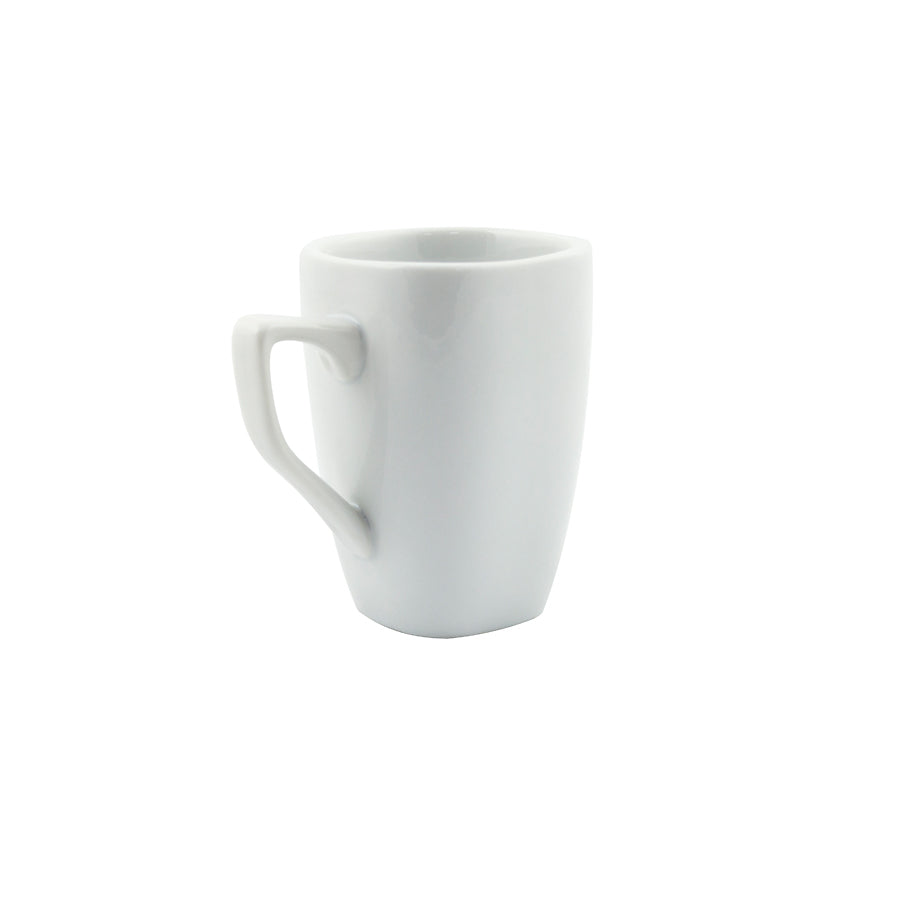 Superwhite Porcelain Rounded Square Mug 9oz Pack of 12