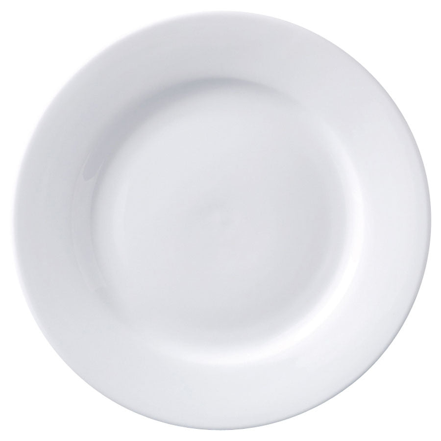 Superwhite Porcelain Round Winged Plate 17cm Pack of 12