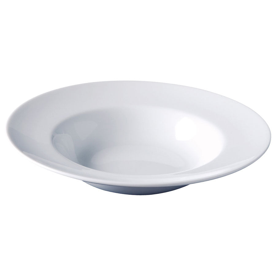 Superwhite Porcelain Round Winged Pasta/Soup Dish 26cm Pack of 6