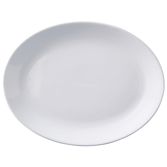 Superwhite Porcelain Oval Plate 24cm Pack of 6