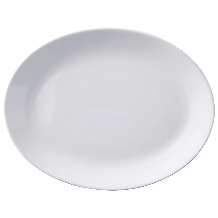 Superwhite Porcelain Oval Plate 30cm Pack of 6