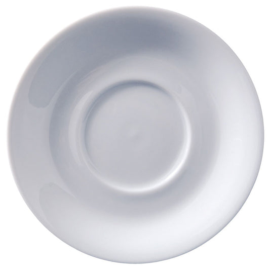 Superwhite Porcelain Round Coffee Saucer 16cm Pack of 12