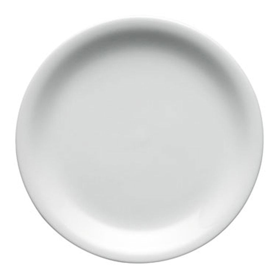 Superwhite Porcelain Round Narrow Rim Plate 22cm Pack of 6