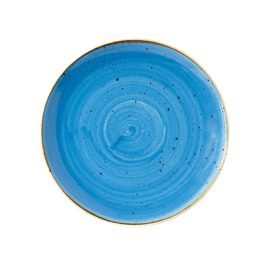 Churchill Stonecast Vitrified Porcelain Cornflower Blue Round Coupe Plate 28.8cm Pack of 12