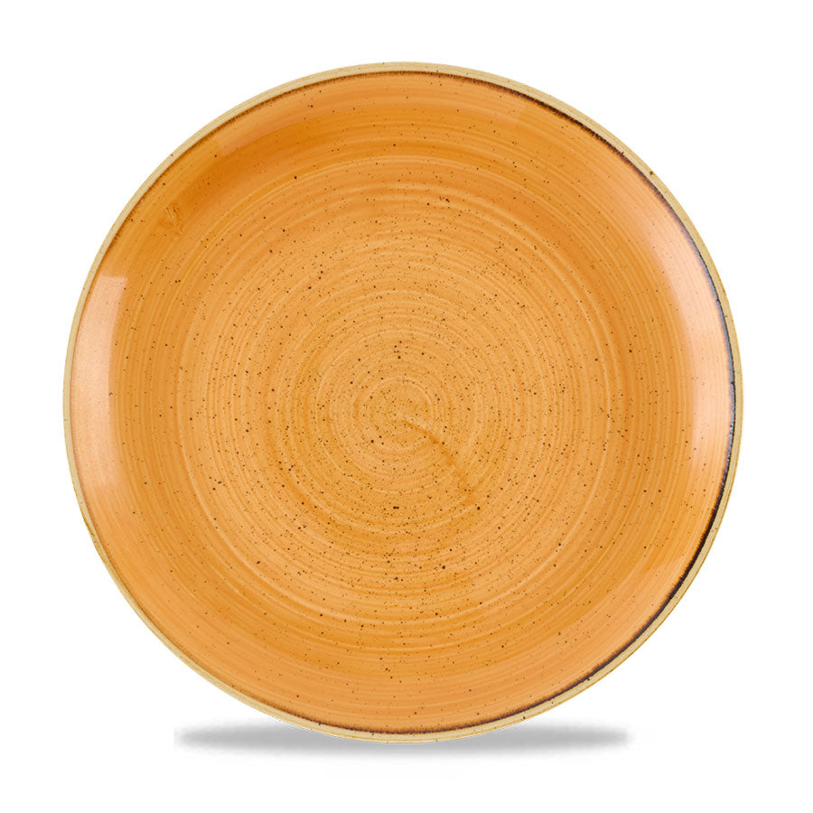 Churchill Stonecast Vitrified Porcelain Tangerine Round Coupe Plate 28.8cm Pack of 12