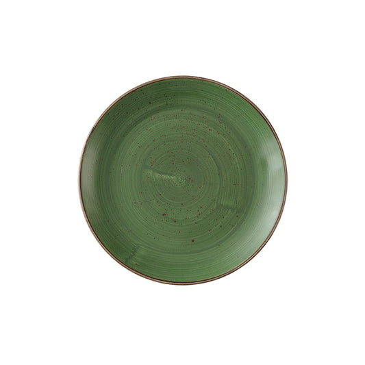 Churchill Stonecast Vitrified Porcelain Sorrel Green Round Coupe Plate 21.7cm Pack of 12