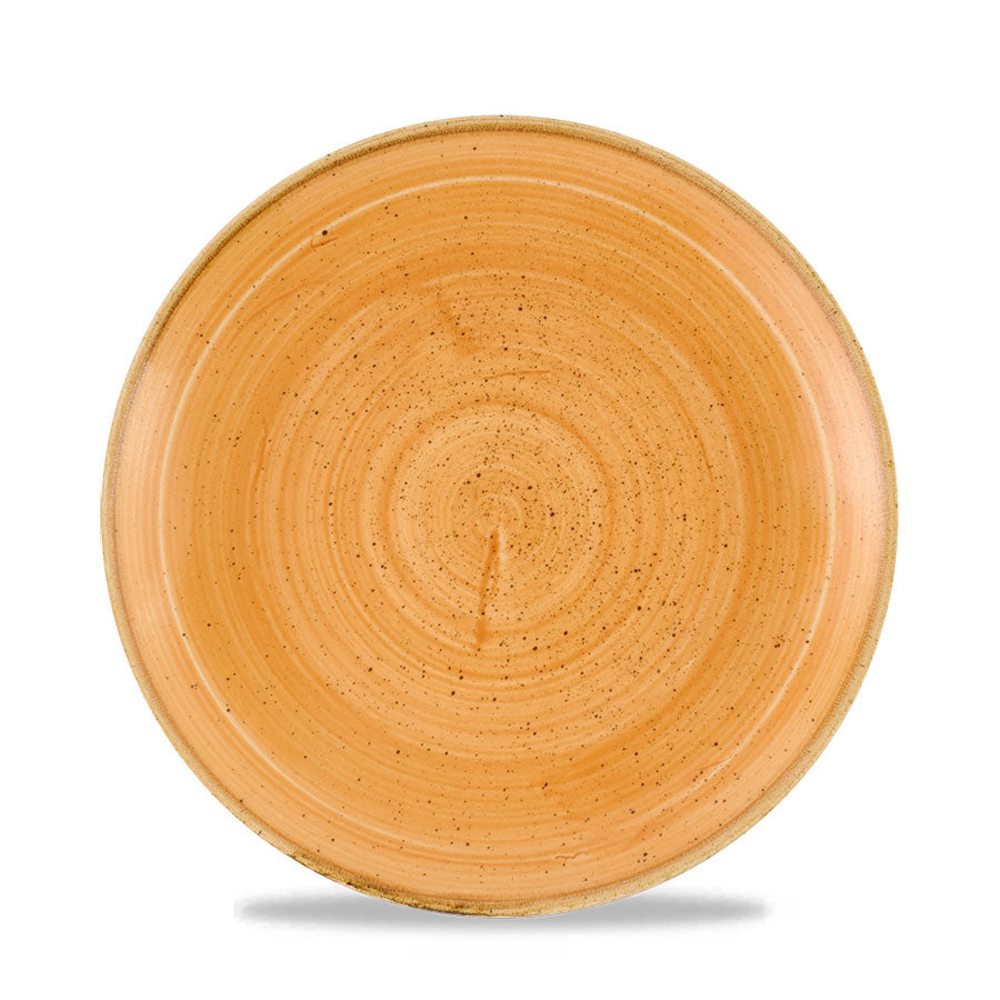 Churchill Stonecast Vitrified Porcelain Tangerine Round Coupe Plate 21.7cm Pack of 12