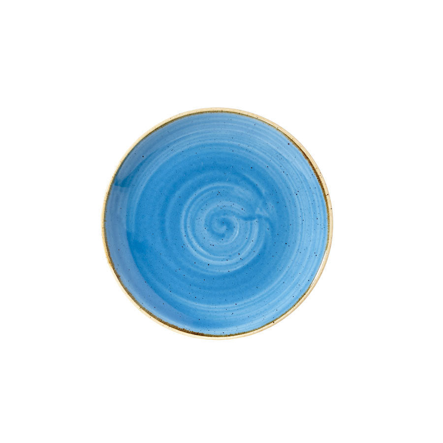 Churchill Stonecast Vitrified Porcelain Cornflower Blue Round Coupe Plate 16.5cm Pack of 12