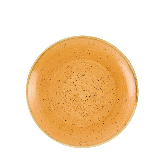 Churchill Stonecast Vitrified Porcelain Tangerine Round Coupe Plate 16.5cm Pack of 12