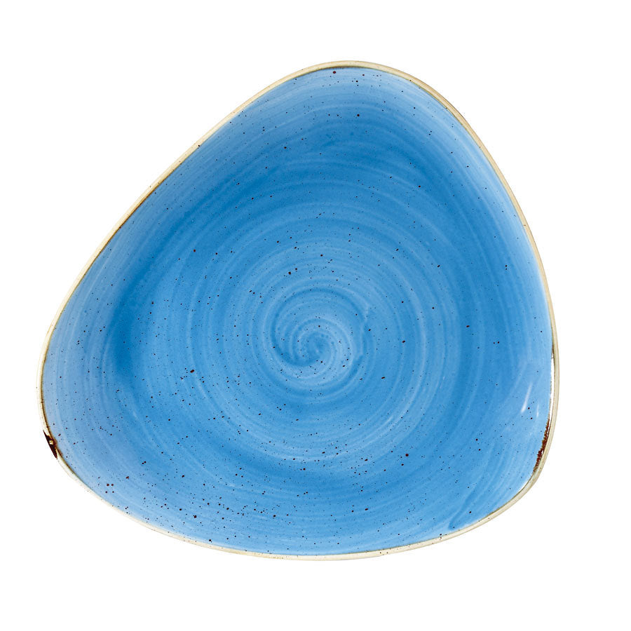 Churchill Stonecast Vitrified Porcelain Cornflower Blue Triangular Plate 31.1cm Pack of 6