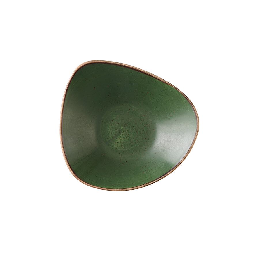 Churchill Stonecast Vitrified Porcelain Sorrel Green Triangle Lotus Bowl 23.5cm Pack of 12