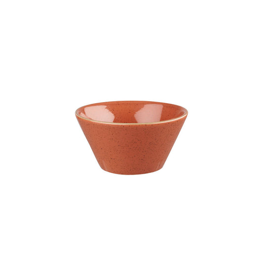 Churchill Stonecast Vitrified Porcelain Spiced Orange Round Zest Snack Bowl 12.1x6.5cm 12oz Pack of 12