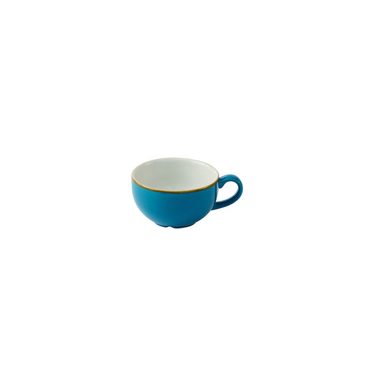 Churchill Stonecast Vitrified Porcelain Java Blue Cafe Cappuccino Cup 8oz Pack of 12