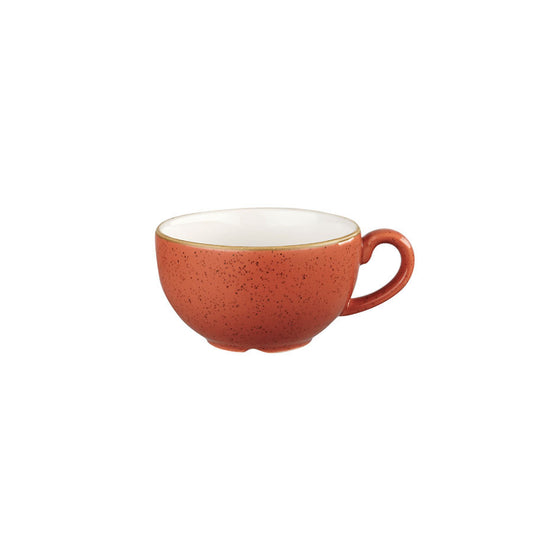 Churchill Stonecast Vitrified Porcelain Spiced Orange Cappuccino Cup 22.7cl 7oz Pack of 12