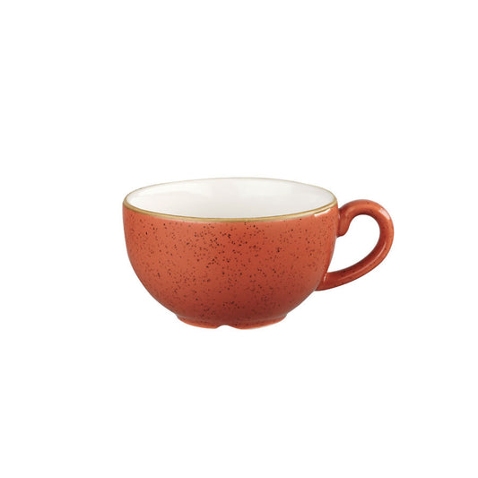 Churchill Stonecast Vitrified Porcelain Spiced Orange Cappuccino Cup 34cl 12oz Pack of 12