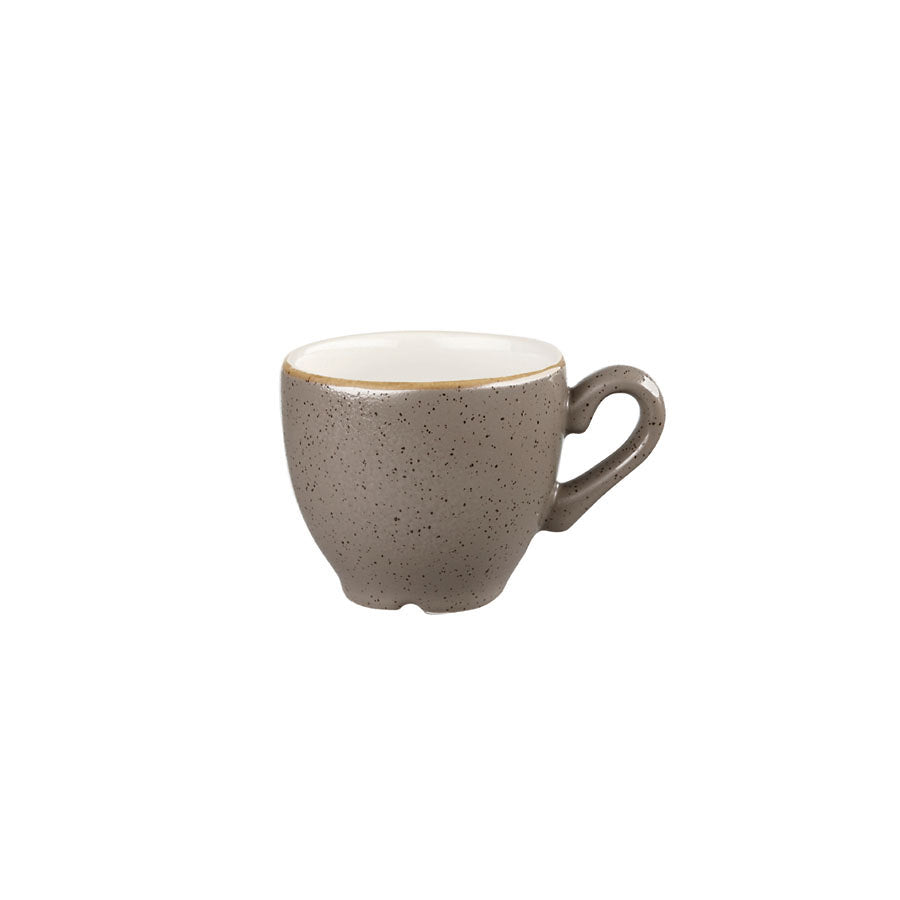 Churchill Stonecast Vitrified Porcelain Peppercorn Grey Espresso Cup 10cl 3oz Pack of 12