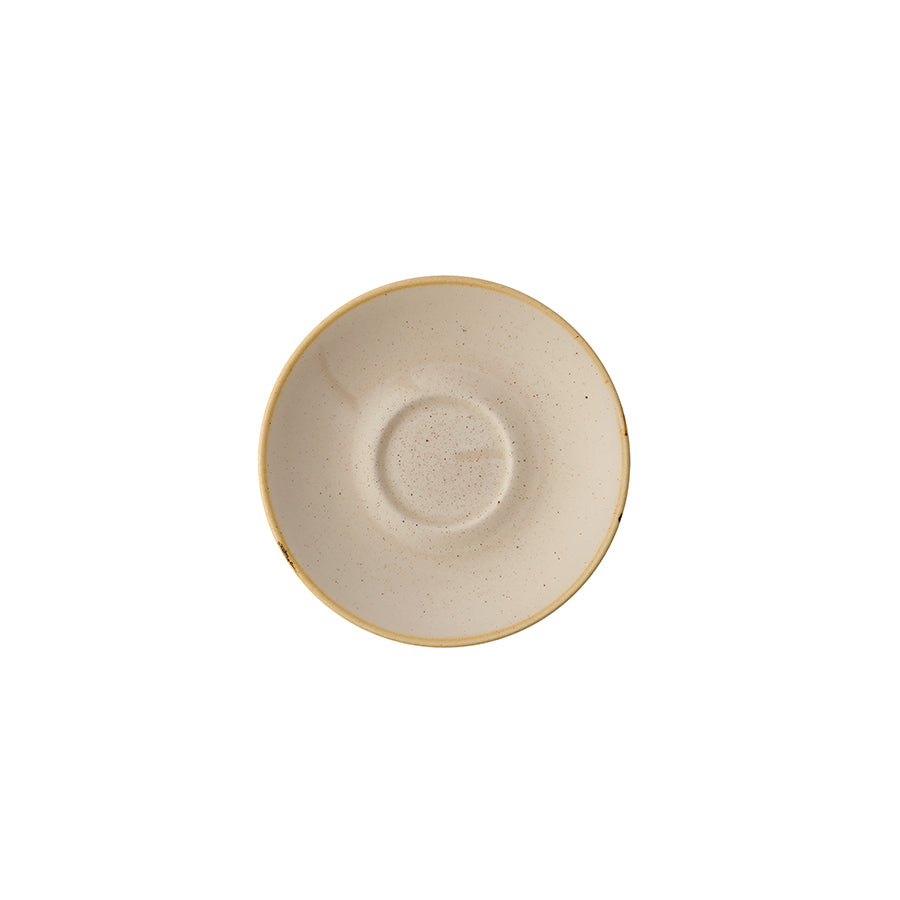 Churchill Stonecast Vitrified Porcelain Nutmeg Cream Cafe Cappuccino Saucer 6.25 Inch Pack of 12