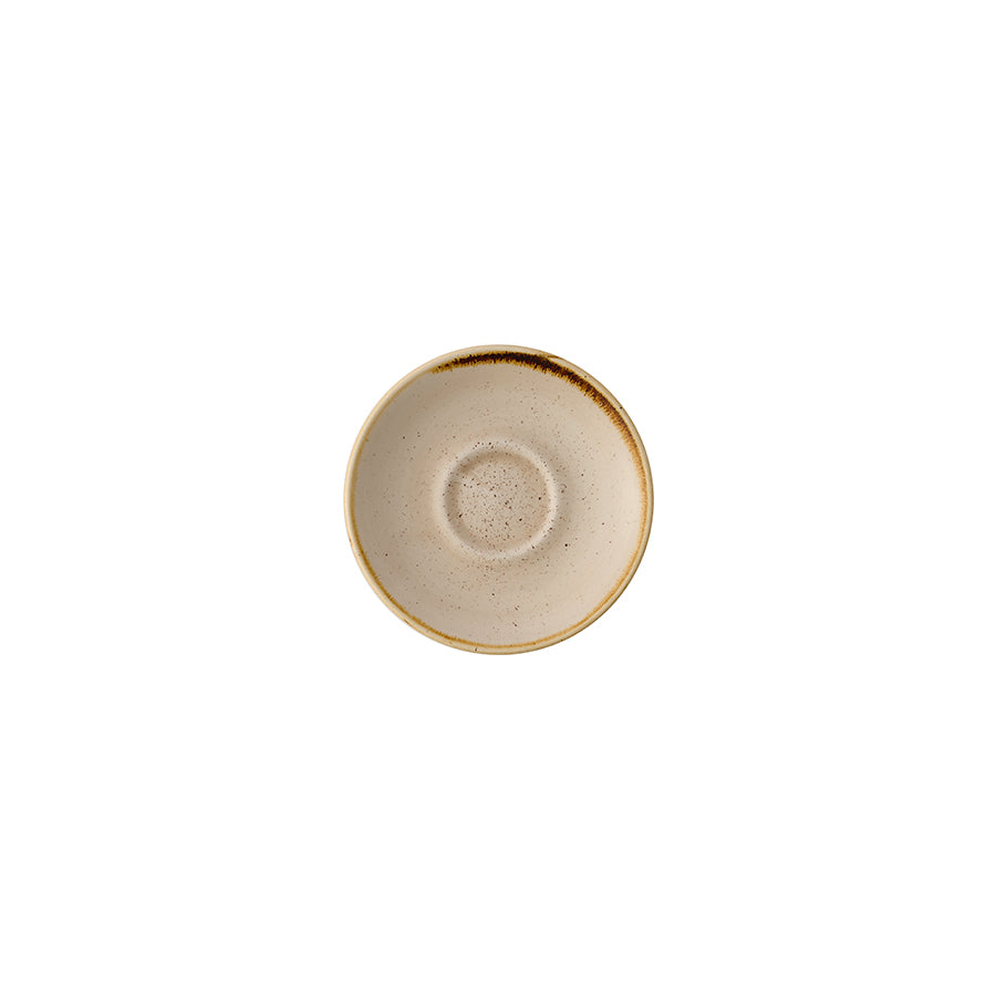 Churchill Stonecast Vitrified Porcelain Nutmeg Cream Cafe Espresso Saucer 4.5 Inch Pack of 12