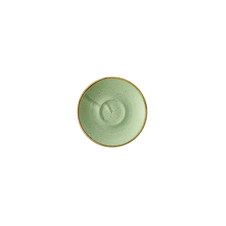 Churchill Stonecast Vitrified Porcelain Sage Green Cafe Espresso Saucer 4.5in Pack of 12