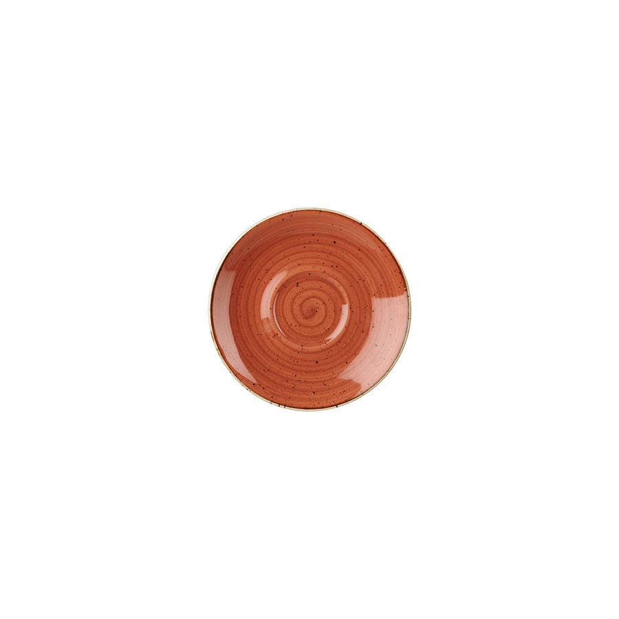 Churchill Stonecast Vitrified Porcelain Spiced Orange Round Espresso Saucer 11.8cm Pack of 12