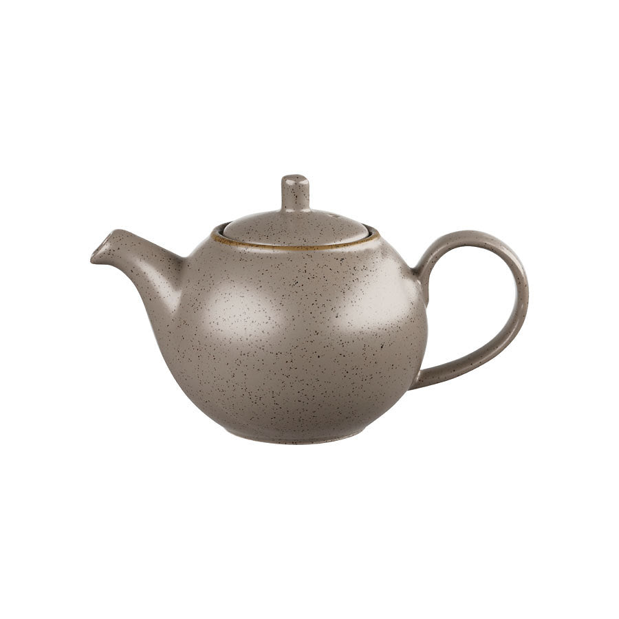 Churchill Stonecast Vitrified Porcelain Peppercorn Grey Beverage Pot 42.6cl 15oz Pack of 4