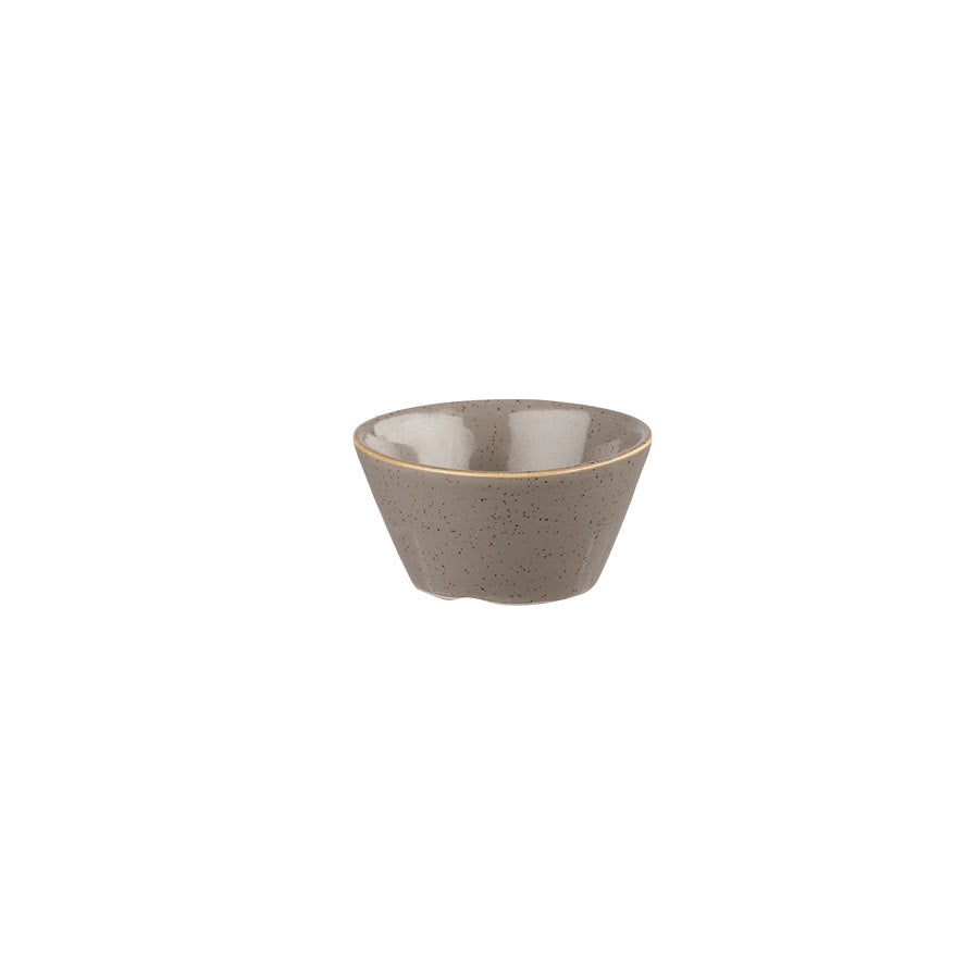 Churchill Stonecast Vitrified Porcelain Peppercorn Grey Round Sauce Dish 8x4cm 9cl 3oz Pack of 12